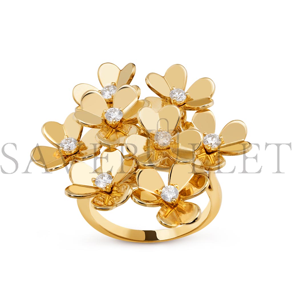 VAN CLEEF ARPELS FRIVOLE RING, 8 FLOWERS - YELLOW GOLD, DIAMOND VCARB67700 VAN CLEEF ARPELS FRIVOLE RING, 8 FLOWERS - YELLOW GOLD, DIAMOND VCARB67700